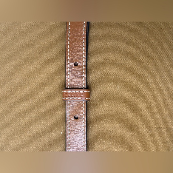 Celine Folco Bag In Triomphe Canvas And Calfskin Tan - Picture 8 of 12